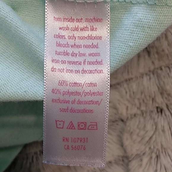 Justice Girls active shirt, mint green SS size 12 - Picture 4 of 5